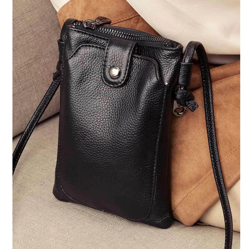  2019 New arrival women Shoulder Bag genuine Leather softness small Crossbody Bags for Woman Messeng - 33004100384