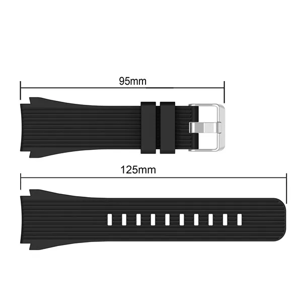 Galaxy 46 мм сменный браслет наручных часов с силиконовым ремешком для samsung Шестерни S3 22 мм спортивный браслет для samsung Galaxy 46 мм SM-R800 часы - Цвет ремешка: Черный