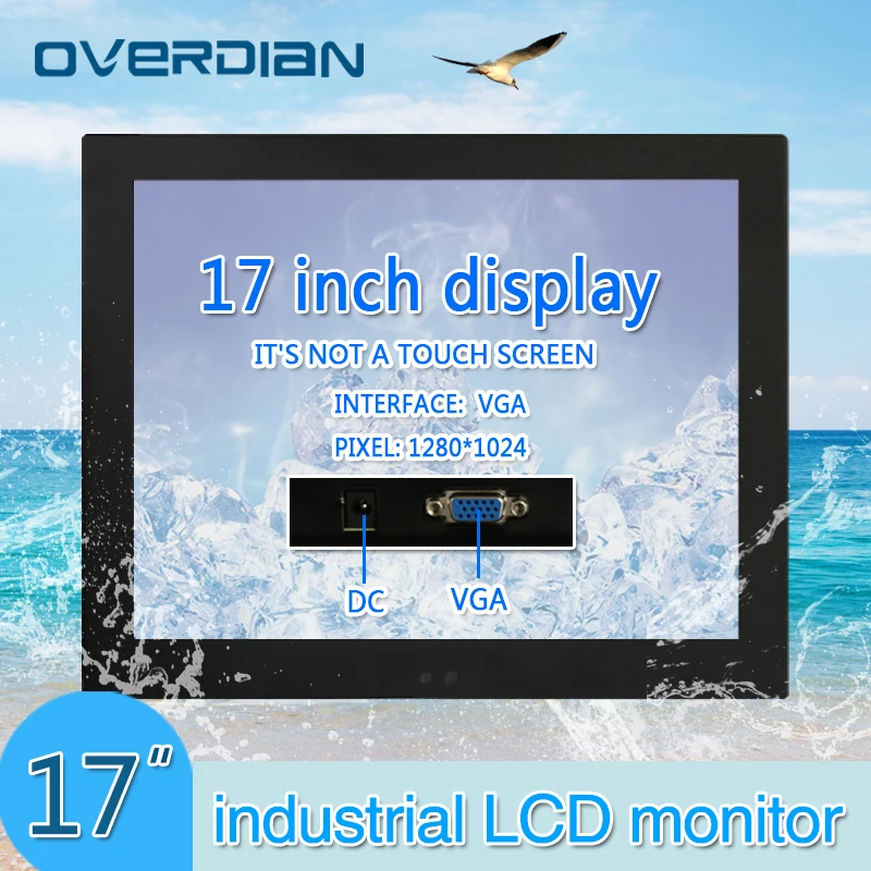 

17inch/17" VGA Connector Iron Frame LCD Monitor/Display 1280*1024 Non-Touch screen Resolution4:3 Contrast Ratio 500:1