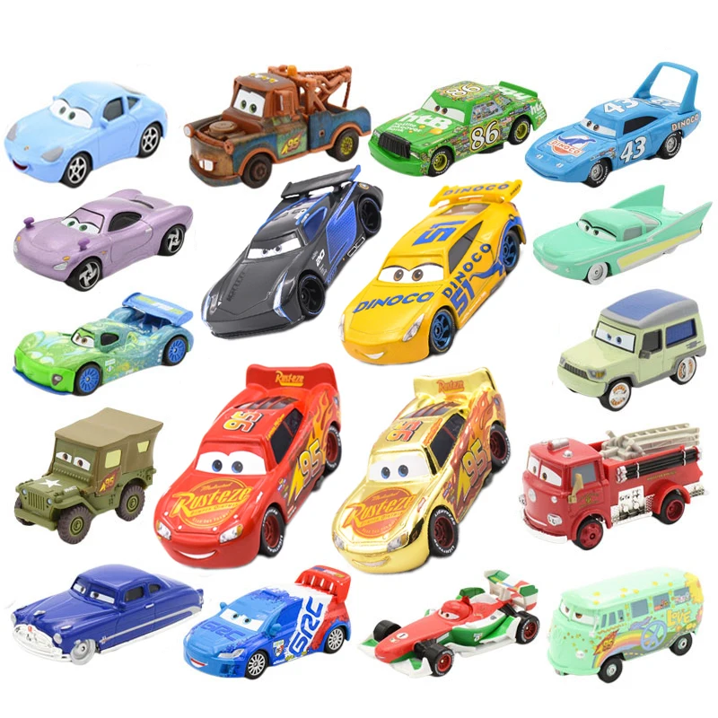 

1:55 Disney Pixar Cars 3 27Styles Lightning McQueen Jackson Storm Ramirez King Mater Diecast Metal Model Toy Car Gift For Kids