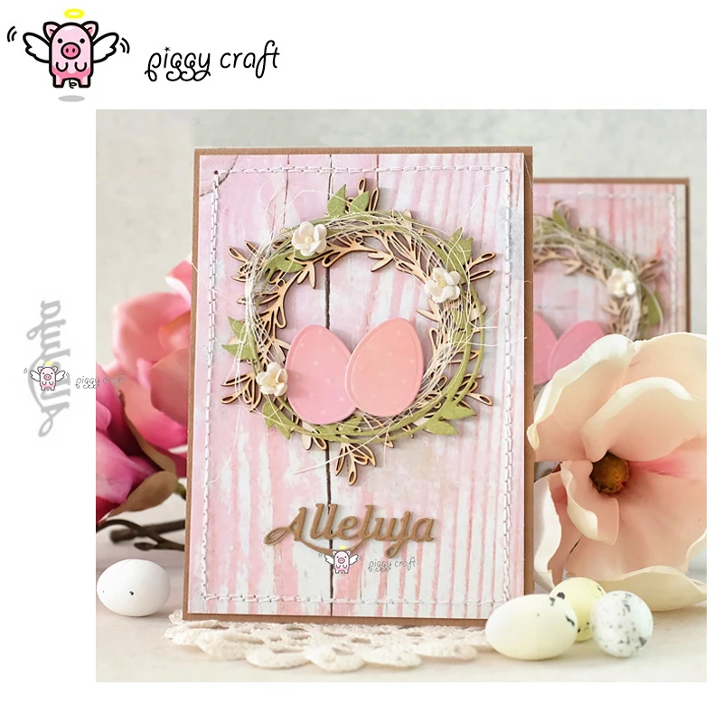 

Piggy Craft metal cutting dies cut die mold Polish letter alleluia Scrapbook paper craft knife mould blade punch stencils dies