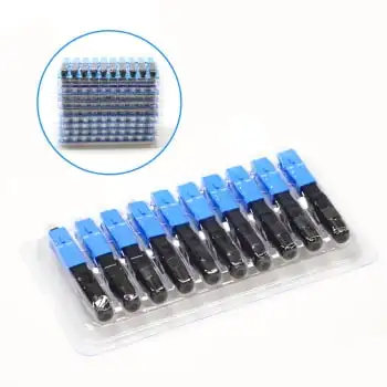 

100pcs 0.3dB SC UPC fast connector / fiber optic fast connector / used fiber cable quick connector