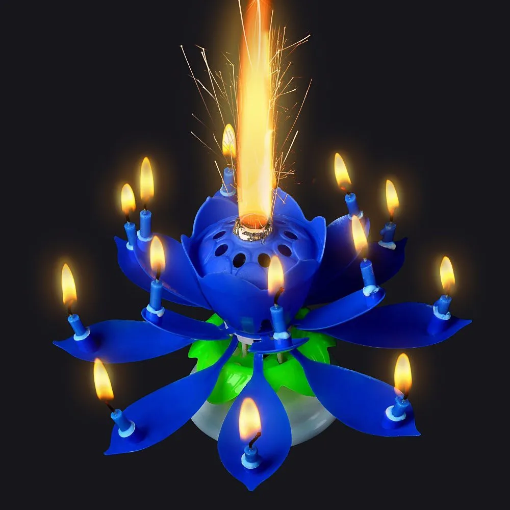 Fashion Amazing Romantic Musical Lotus Rotating Happy