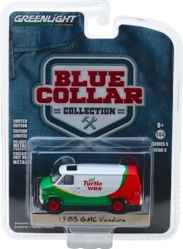 Игрушечный автомобиль GreenLight 1:64 1983 GMC Vandura - Tur tle из вощеного сплава игрушки для
