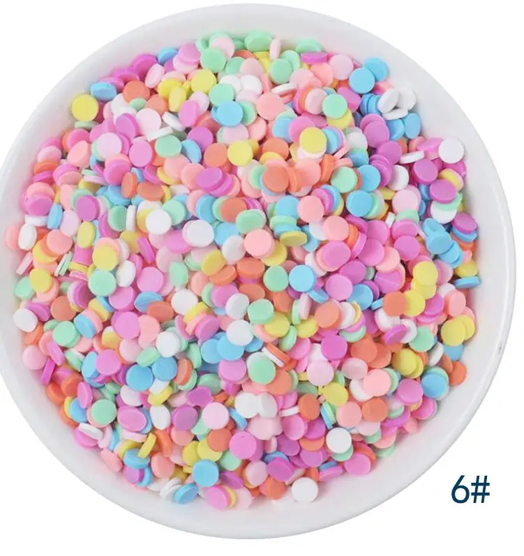 50g/lot Cute Hot Selling Clay Sprinkles, Colorful Heart Five Star Bow Candy Sprinkles for Crafts Making Slimediy - Цвет: 6
