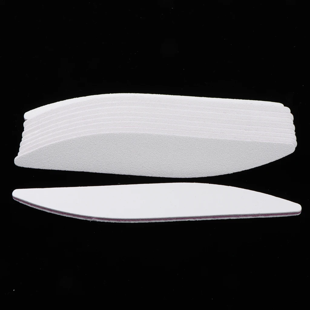 10PCS Dual Sides Nail Files and Buffers Set Washable Emery Board 100/180 Grit Manicure Pedicure Sanding Buffing Tools