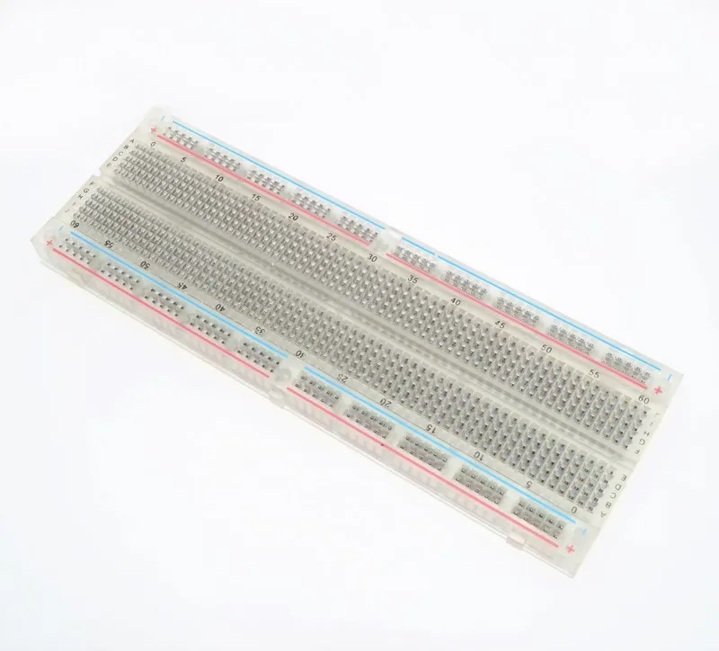 Кристальная макетная плата 830 точек без пайки печатная плата для хлеба MB-102 MB102 с цветным стержнем тестирование Разработка DIY 16,5*5,5 см