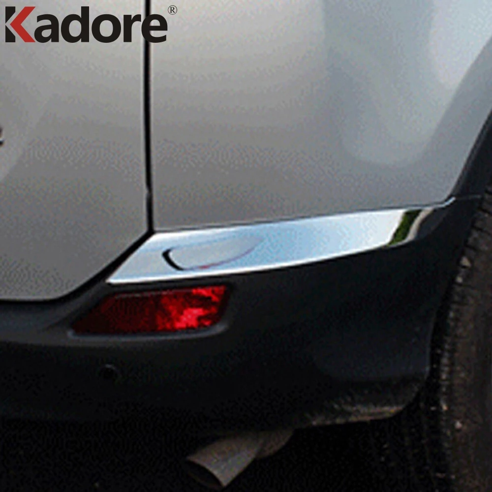 

For Toyota RAV4 RAV 4 2016 2017 ABS Chrome Rear Corner Bumpers Strips Rear Foglight Eyelid chafing strip Cover Trim Styling