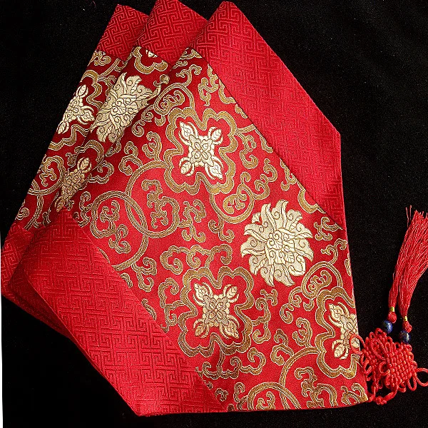 

Extra Long Chinese knot Damask Table Runner Tassel Rectangle Vintage Dining Table Cloth 3 Size Table Pads Protective Mats