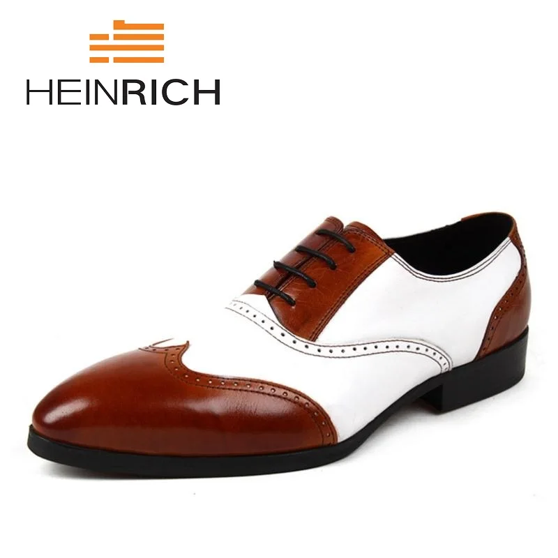 

HEINRICH Modern Gentlemen Pointed Toe Formal Oxfords Genuine Leather Mens Black Dress Shoes Zapatos De Vestir Hombre