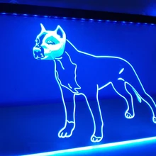 LK261-американских сотрудников собака, домашнее животное, светодиодная неоновый Световой значок для домашнего декора