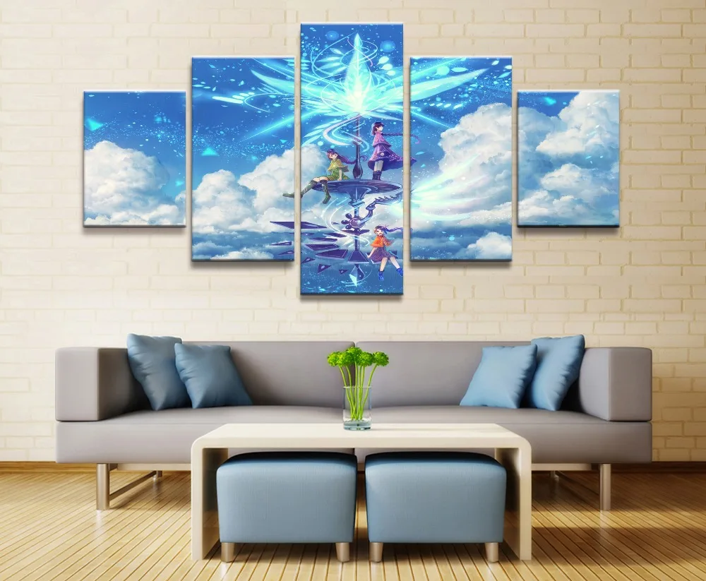 

Magic Maiden Anime 5 Piece HD Print Wall Art Canvas Art For Living Room Decor Painting Wall Art Canvas Home Decor Picture
