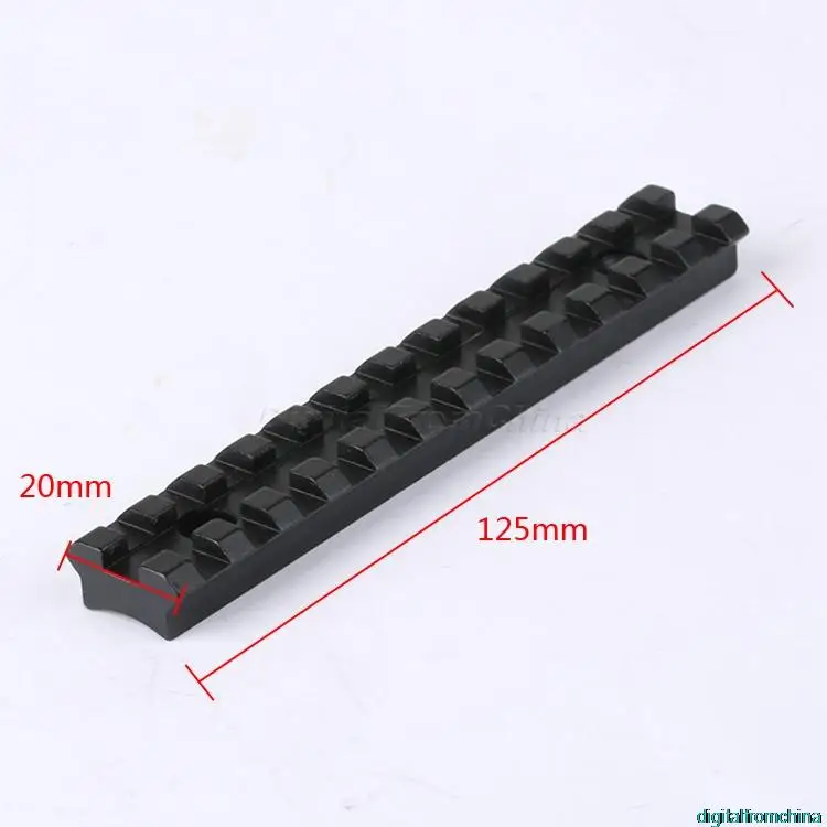 

New Tactical 125mm Length Picatinny Weaver 20mm Scope Sight Rail Mount Base Adapter 12 Slots For Hunting Airsoft