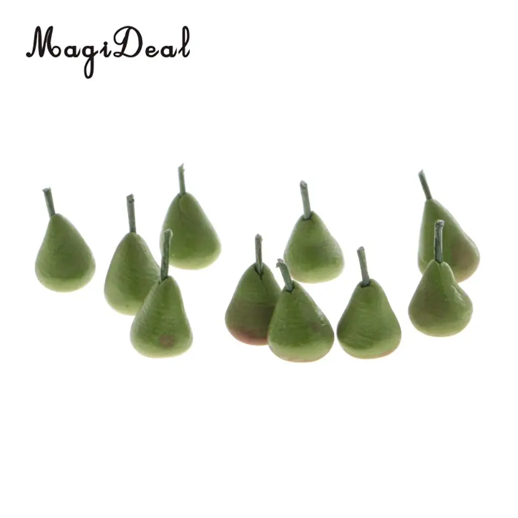 10Pcs/Lot Simulation Polymer Clay 1:12 Dollhouse Miniature Fruits Food Kitchen Restaurant Living Room Decoration Children Toys