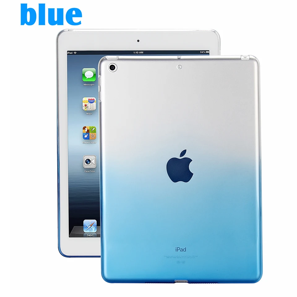 Чехол для iPad 9,7 дюймов /, PU мягкая резина+ градиент цвета чехол для iPad / выпуска A1822/A1823/A1893/1954