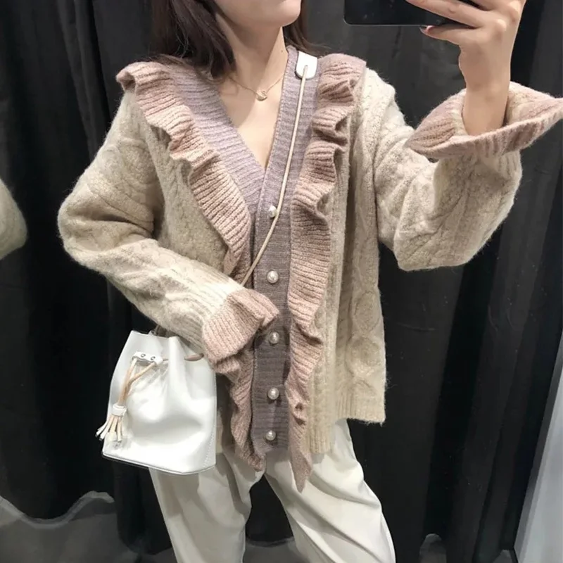 Korean Vogue Autumn Beading Women Sweaters 2018 New