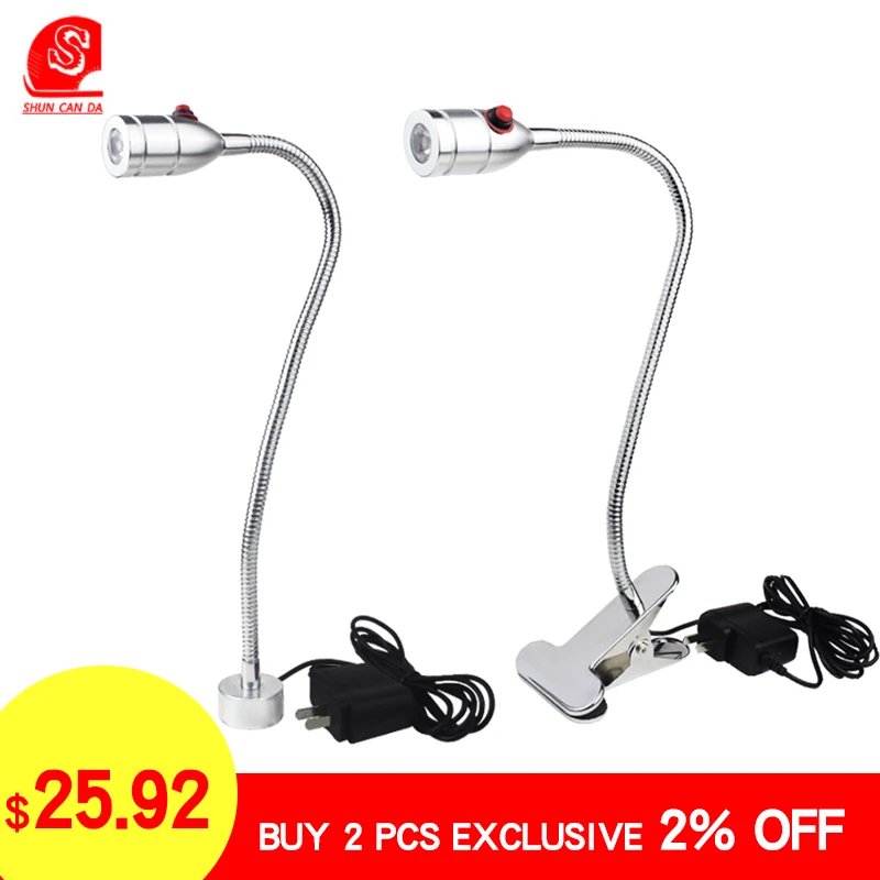 

LED Working Lights 1w 12v 36v 220v with clamp magnetic base Lathe Milling sewing grinding CNC Machine lamps industrial lighting