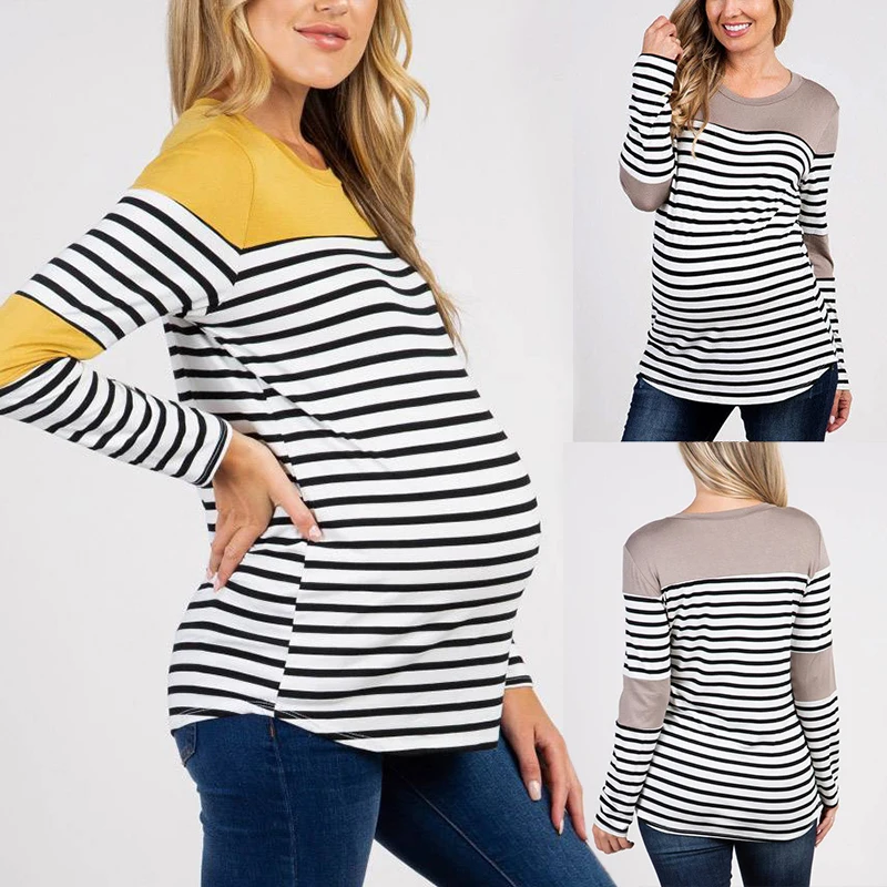 Women Fashion Casual Loose Blouse Shirts Woman Long Sleeve Striped O-Neck Blouse Shirt Wide Tops Femme Blusas Autumn Shirt Blusa