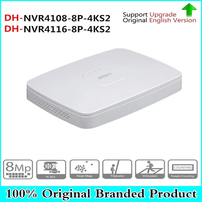 Оригинальный DH английская версия 8/16 канала 8PoE Smart 1U Lite NVR4108-8P-4KS2 NVR4116-8P-4KS2 заменить NVR4108-8P и NVR4116-8P