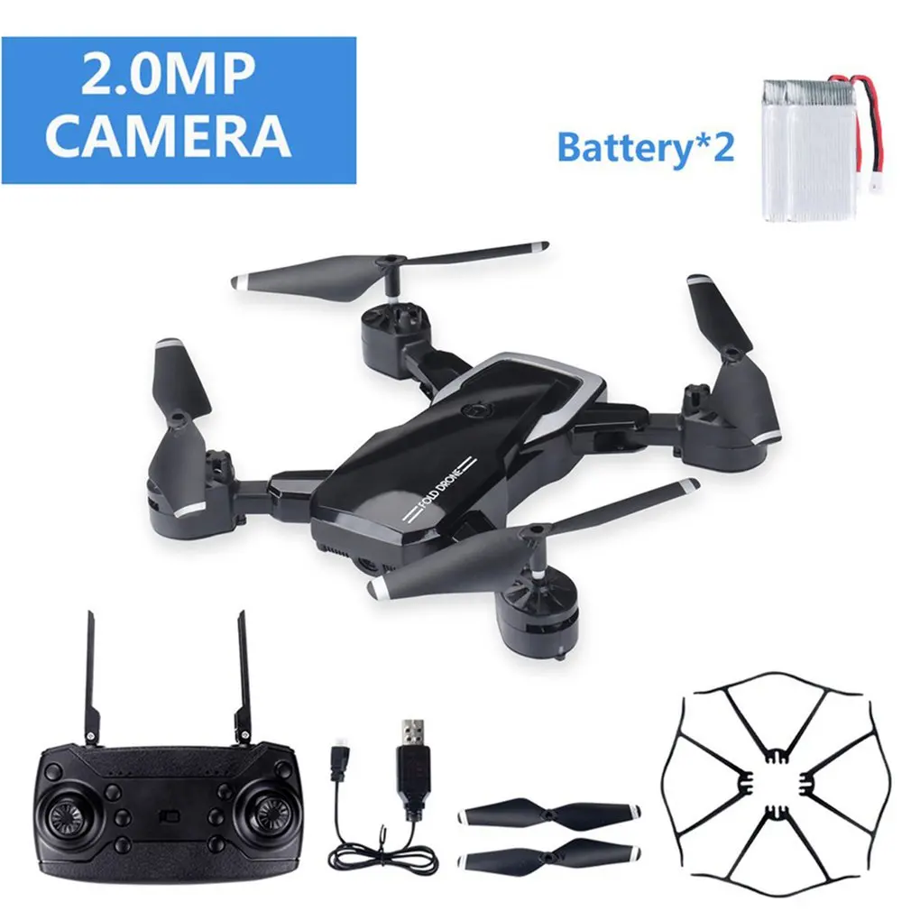 2MP 2xBattery B LF609 2,4G Wifi FPV RC Дрон складной Квадрокоптер 0.3MP/2.0MP камера Дрон бесщеточный мотор RC Квадрокоптер 3D откидная головка дроны - Цвет: 2MP 2xBattery B