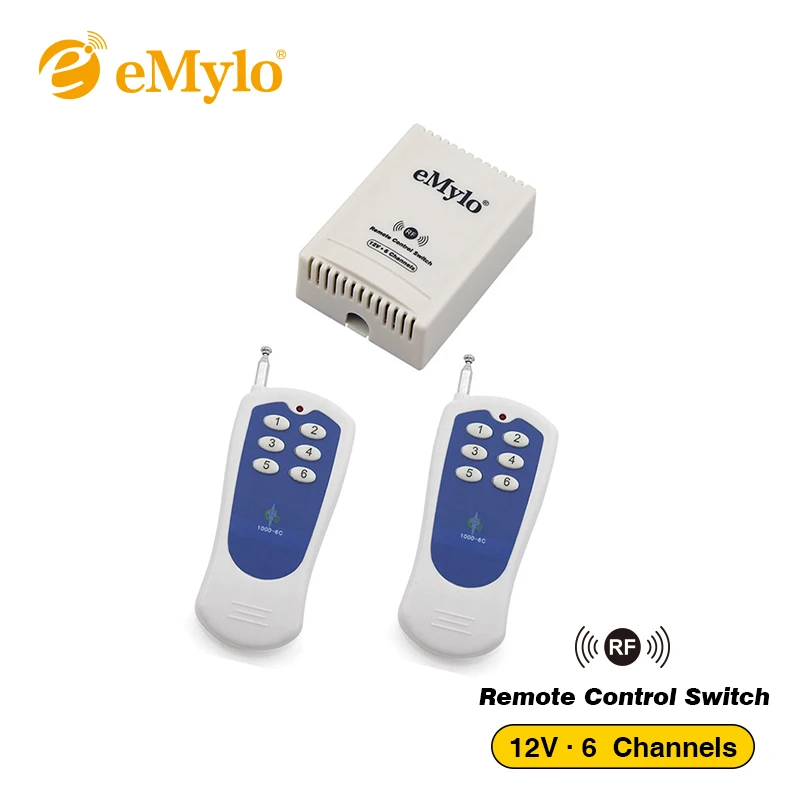 EMylo DC 12 В 6-канальный выключатель дистанционного управления беспроводной RF 433 МГц