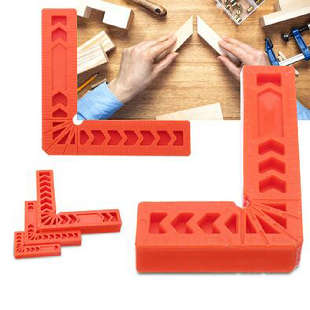 4Pcs 90 Deg Angle Positioning Squares 4'' Right Angle Clamps Plastic