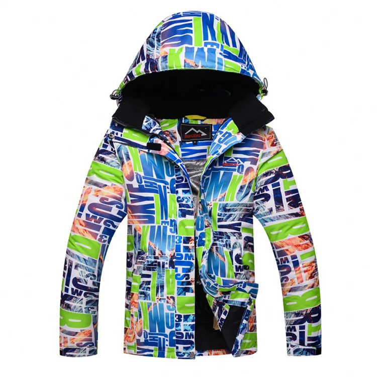 Водонепроницаемый дышащая Для женщин лыжная куртка для улицы куртка для туристических походов в полоску Сноубордическая куртка Женская зимняя обувь Термальность пальто