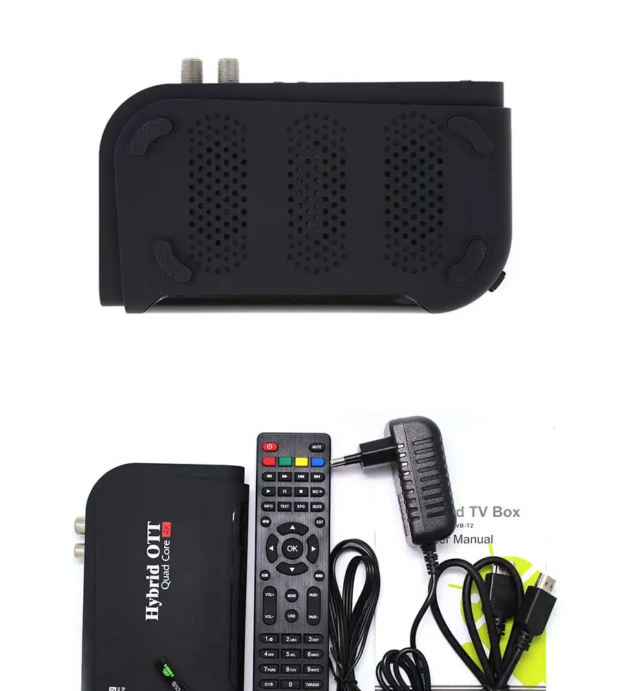 DVB T2 и Android два-в-одном ТВ коробка Android 7,1 Amlogic S905D 1 GB + 8 GB Smart ТВ Box DVB T2/T OTT Декодер каналов кабельного телевидения 4 K Дисплей от GE ES