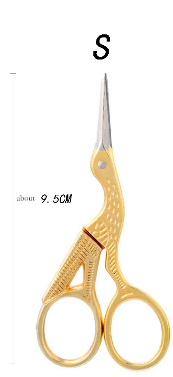 1 шт. золотые портновские ножницы Ножницы стальные винтажные портные ножницы для ткань швейные изделия ручной работы DIY Home - Цвет: S