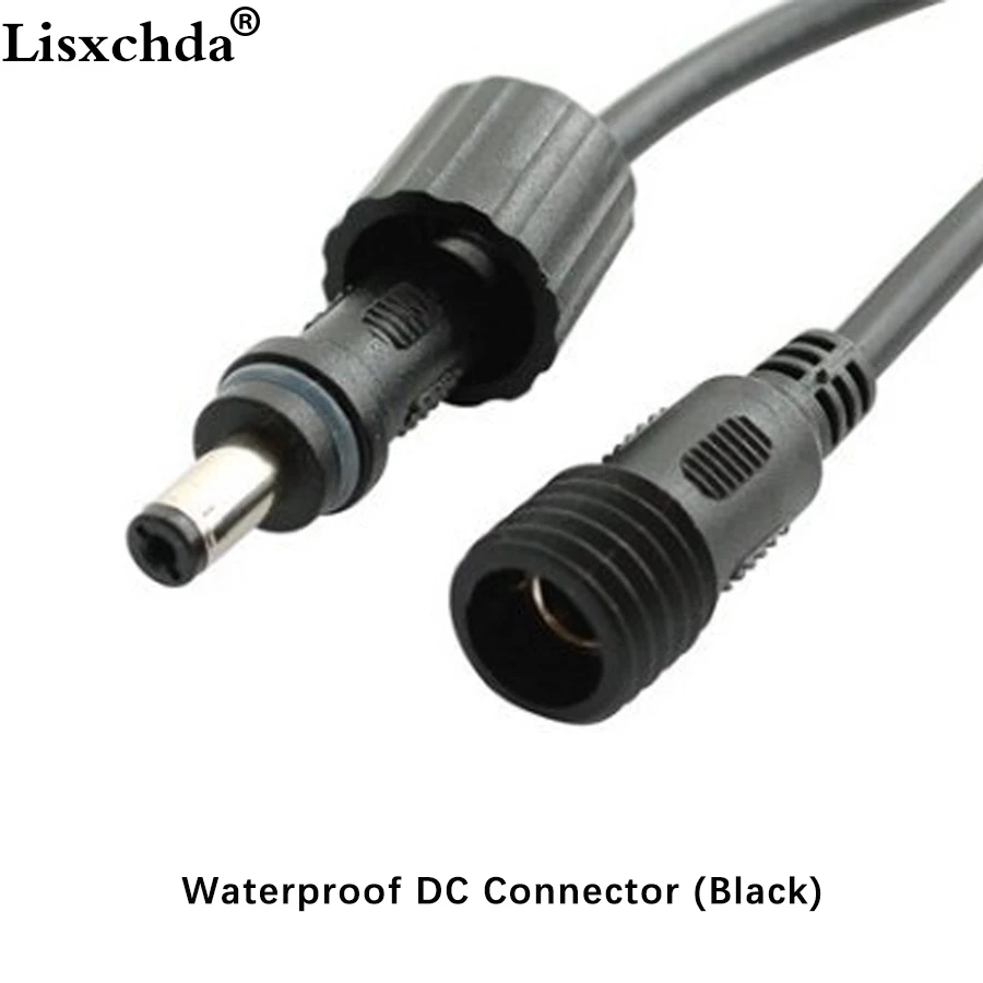 Mâle et Femelle Connecteur Courant Continu 5.5 x 2.1 mm Imperméable IP68 2 broches alimentation fils