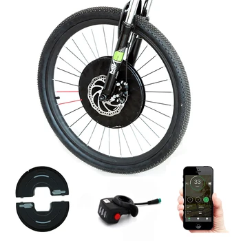 

2 Battery 36V240W Motor Wheel for Bicycle ALL IN ONE Imortor Wheel Motor for Bike Black Brushless Non-gear Hub Motor with APP