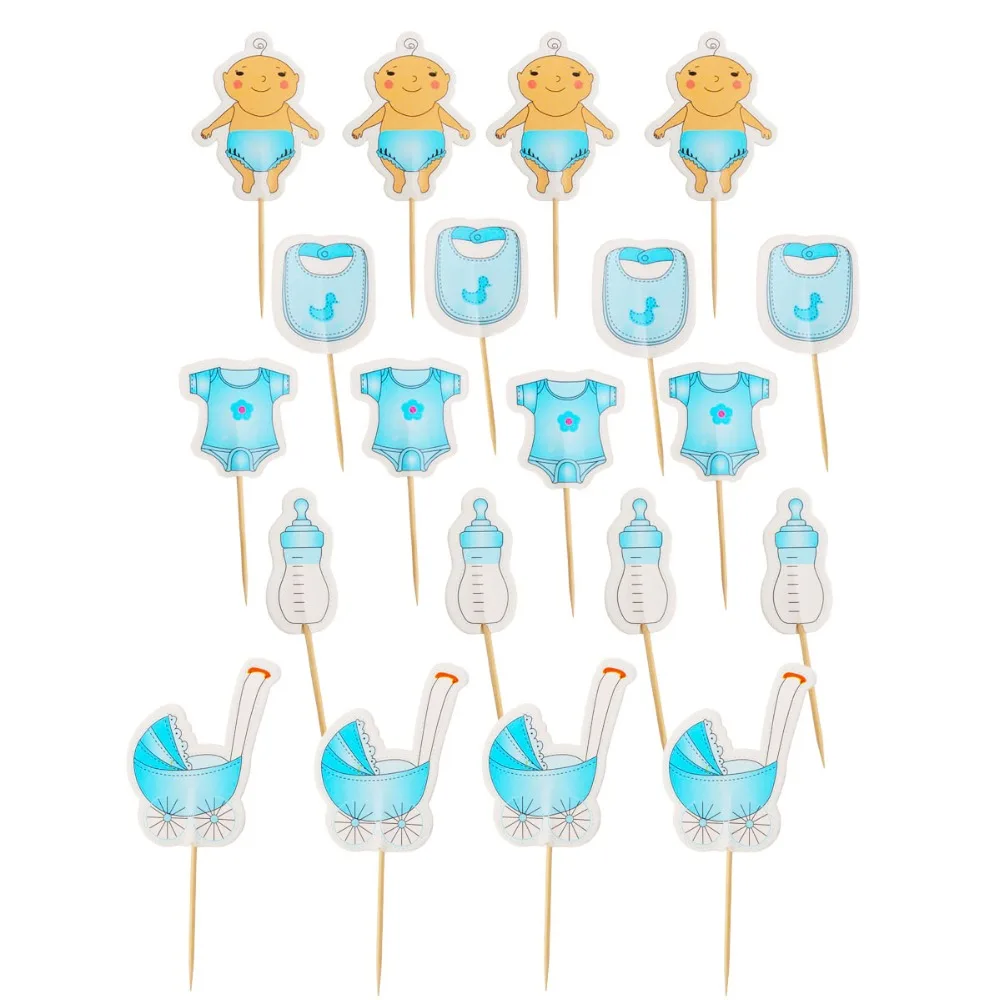 Lincaier Babyshower Cupcake Toppers Is a Boy Girl Kids подарки на день рождения Аксессуары для детского