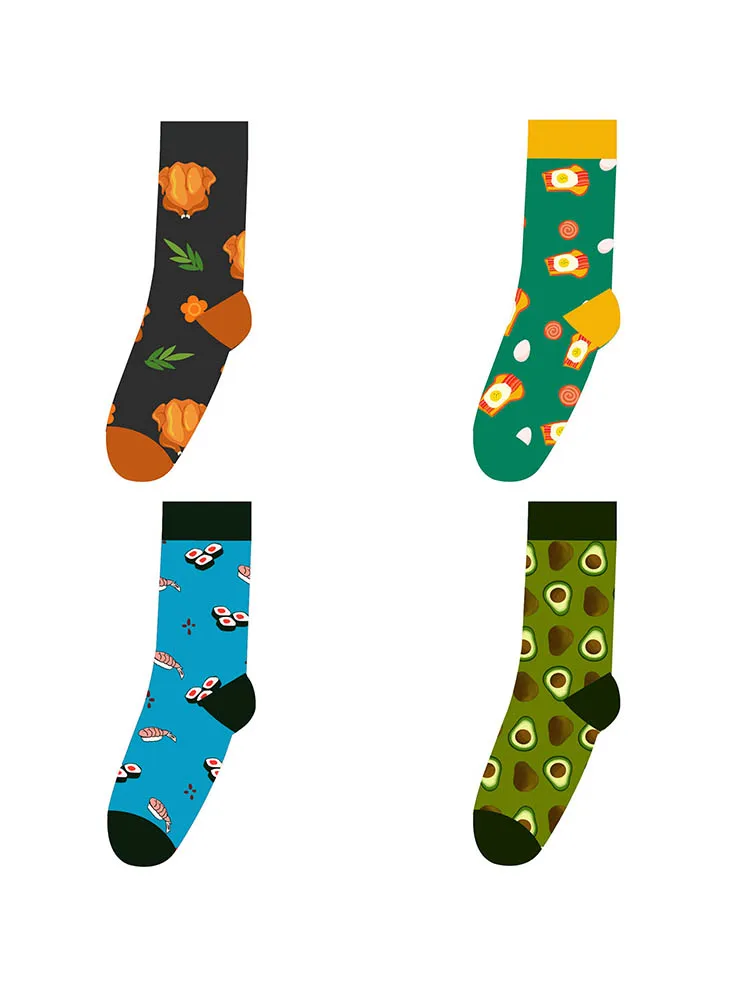 

Hot Selling New Product Fashion Harajuku Unisex Socks Cartoon Animal Cheese Fruit Sox Funny Socks Hip Hop Trend Streets Tide Sox