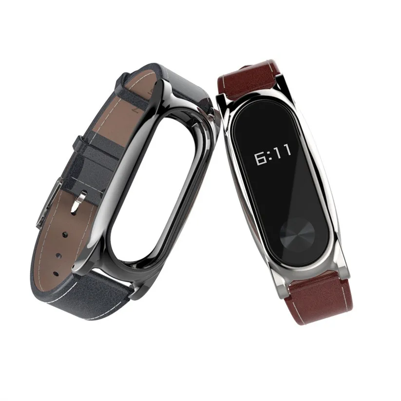 Браслет carprie Mijoas новые модные кожаные Смарт наручные часы ремешок для Xiaomi Miband 2
