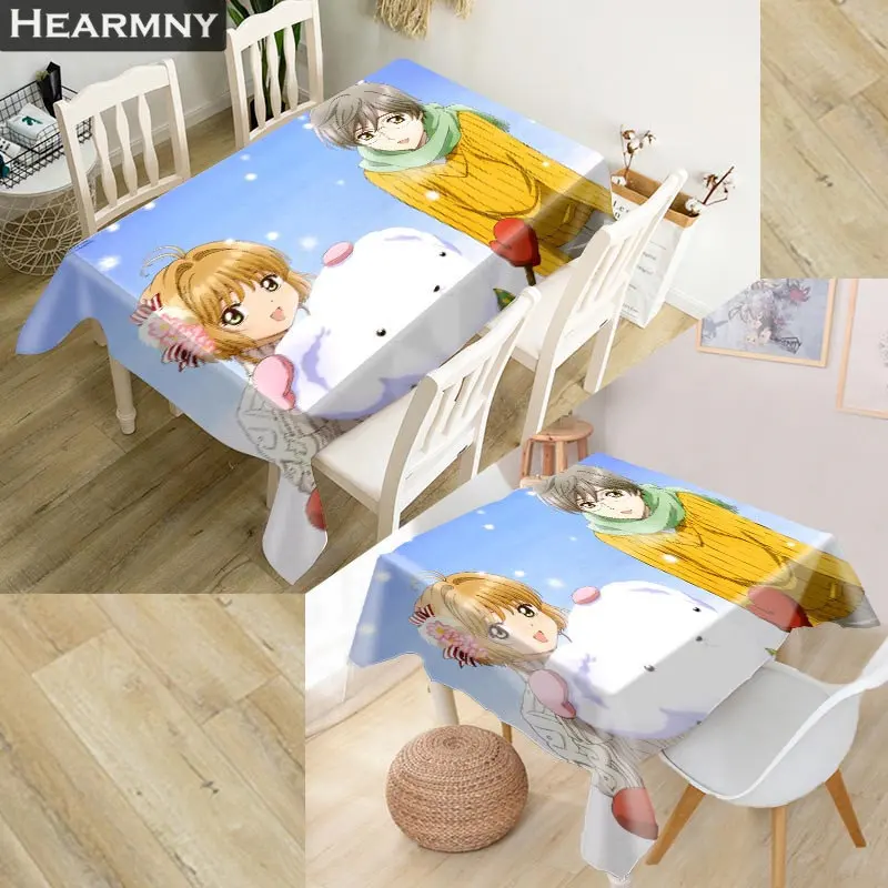 HEARMNY Cardcaptor Sakura скатерть 3D оксфордская ткань квадратная/прямоугольная Пыленепроницаемая скатерть для вечерние украшения дома покрытие для телевизора - Цвет: 15