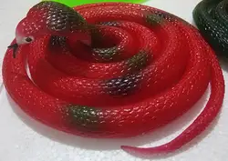 120 см Хэллоуин трюк моделирования красная змея реалистичные резиновые реалистичные змея страшно игрушка Животные змей модель поддельные