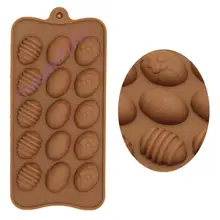 Topnew Easter Egg Silicone Bakeware DIY Cake Decorating Jelly Chocolate Candy Mold