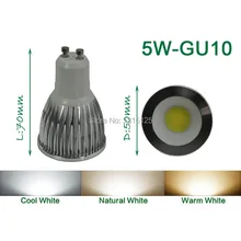 4 шт./лот Высокая мощность светодиодные фары, 5 Вт светодиодный COB GU10 свет, 3200 K теплый белый светодиодный COB Светодиодный прожектор