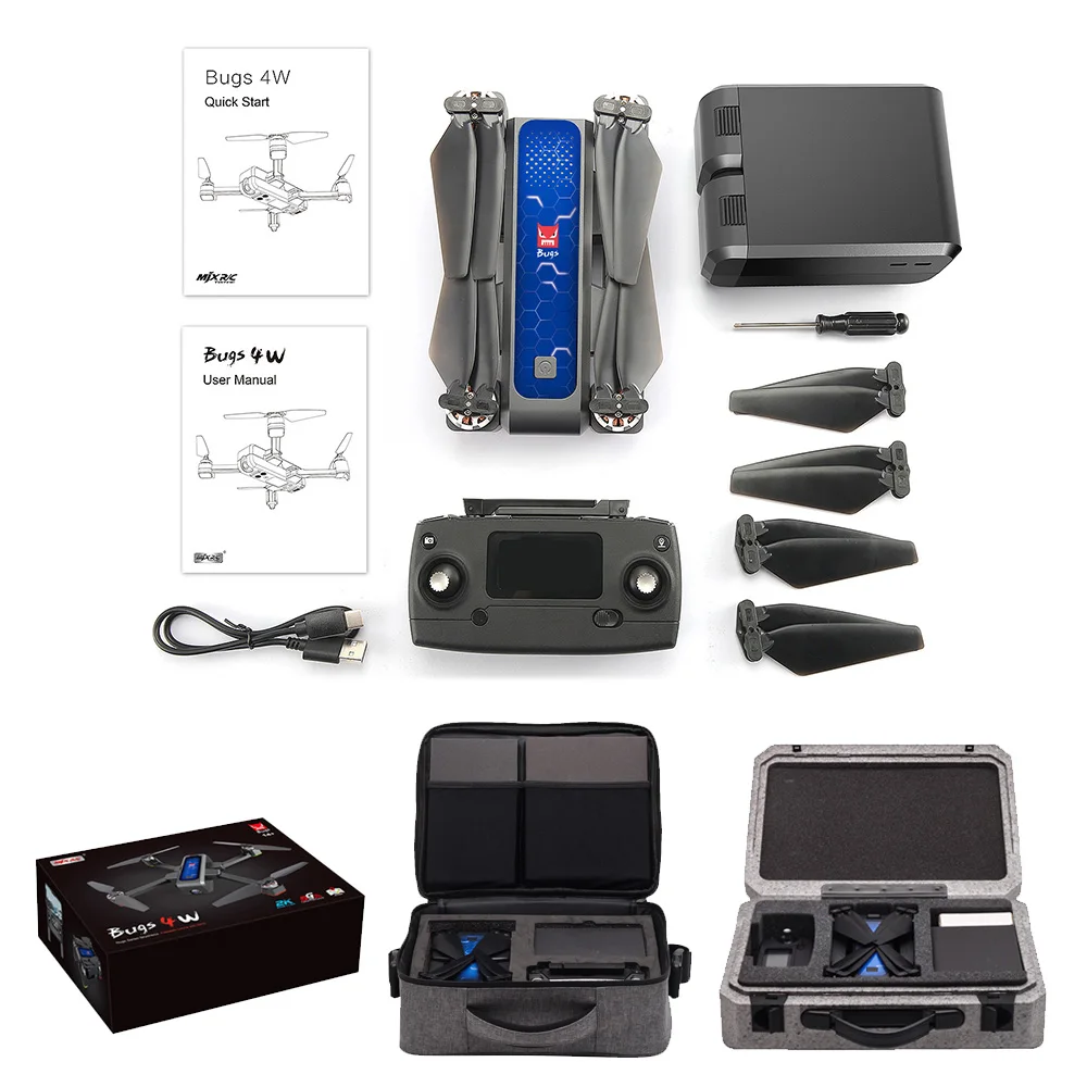 MJX Bugs4 W B4W gps 4K камера Дрон с Wi Fi FPV Бесщеточный Квадрокоптер 25 минут время полета