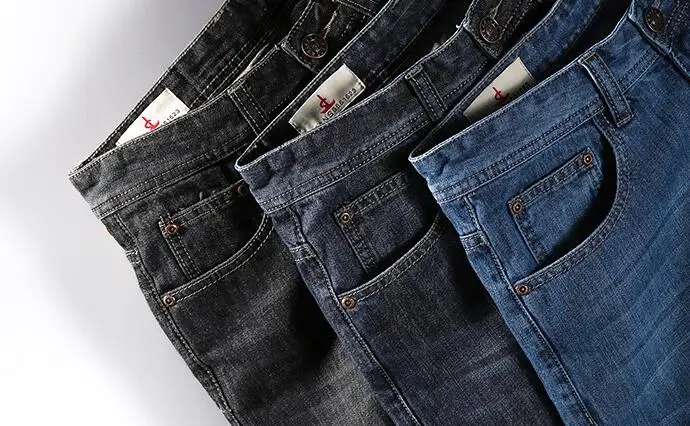 Модные прямые джинсы мужские повседневные брюки джинсовые брюки большие размеры 27-48 синие джинсы мужская одежда