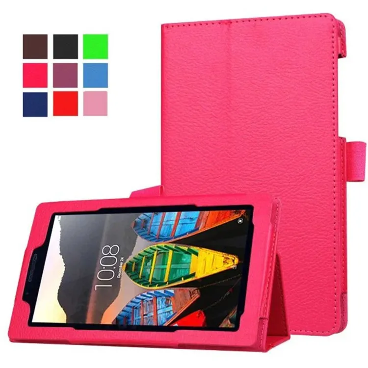 New Lichi Pu leather Magnet case cover For Lenovo Tab 3 7.0 710 essential tab3 710F 7'' tablet cases +stylus