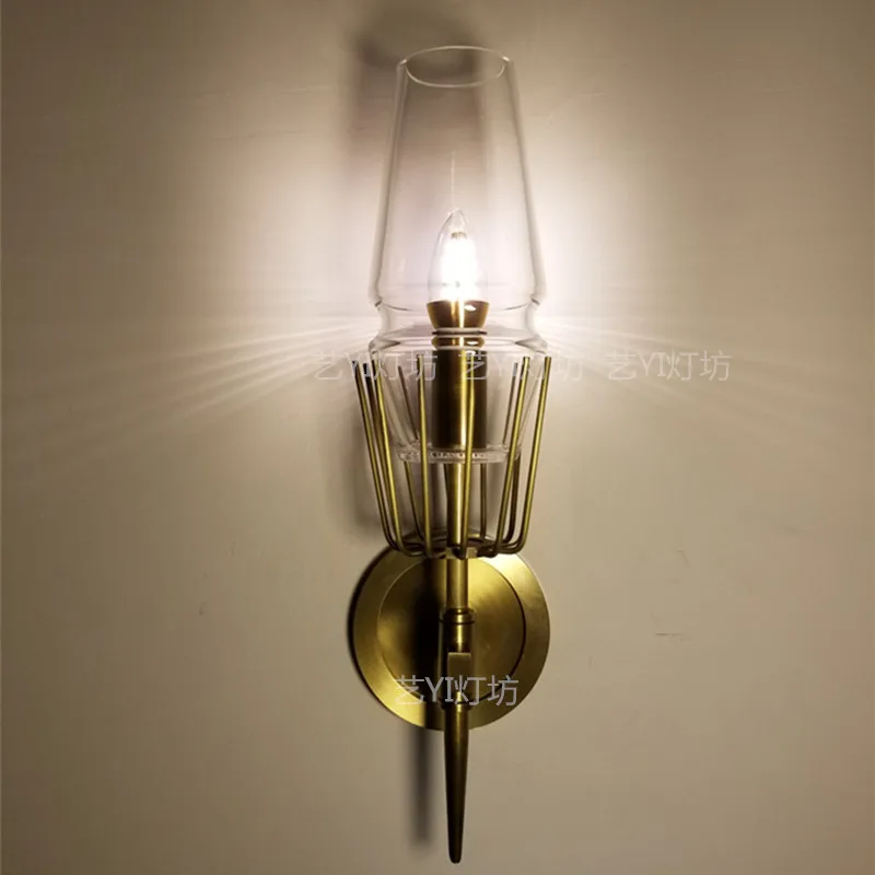 Свадебные светодиодные золотые хрустальные настенные светильники Wandlamp Post