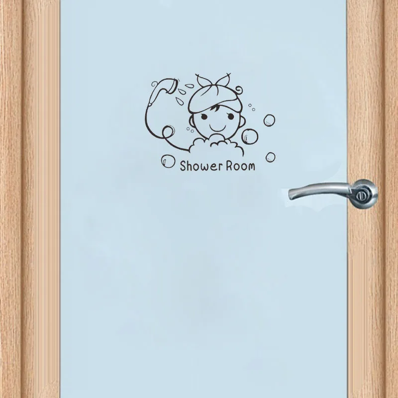 Bathroom Glass Door Stickers Cute Children Shower Door Sticker Funny