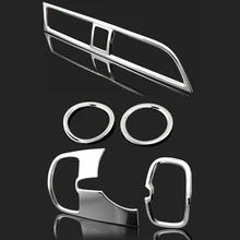 Автомобильный-Стайлинг для Kia Rio 4 x line аксессуары воздушный выход круглая крышка внутренние молдинги отделка из нержавеющей стали украшения Запчасти