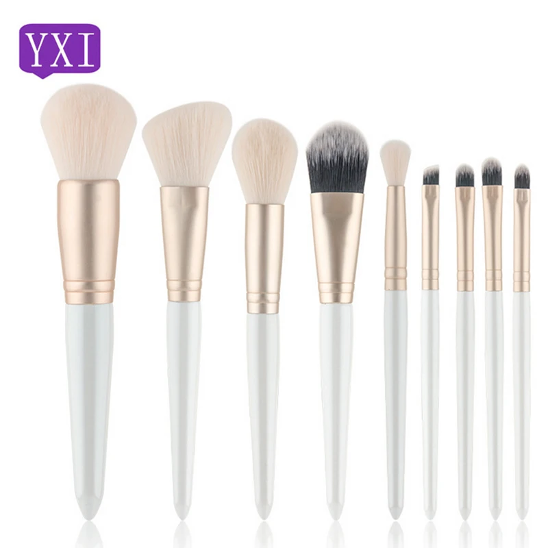 

9Pcs Makeup Brush Set Foundation Powder Blush Blending Eyeshadow Eyebrow Concealer Lip Brush Synthetic Hair Beauty Makeup Brush