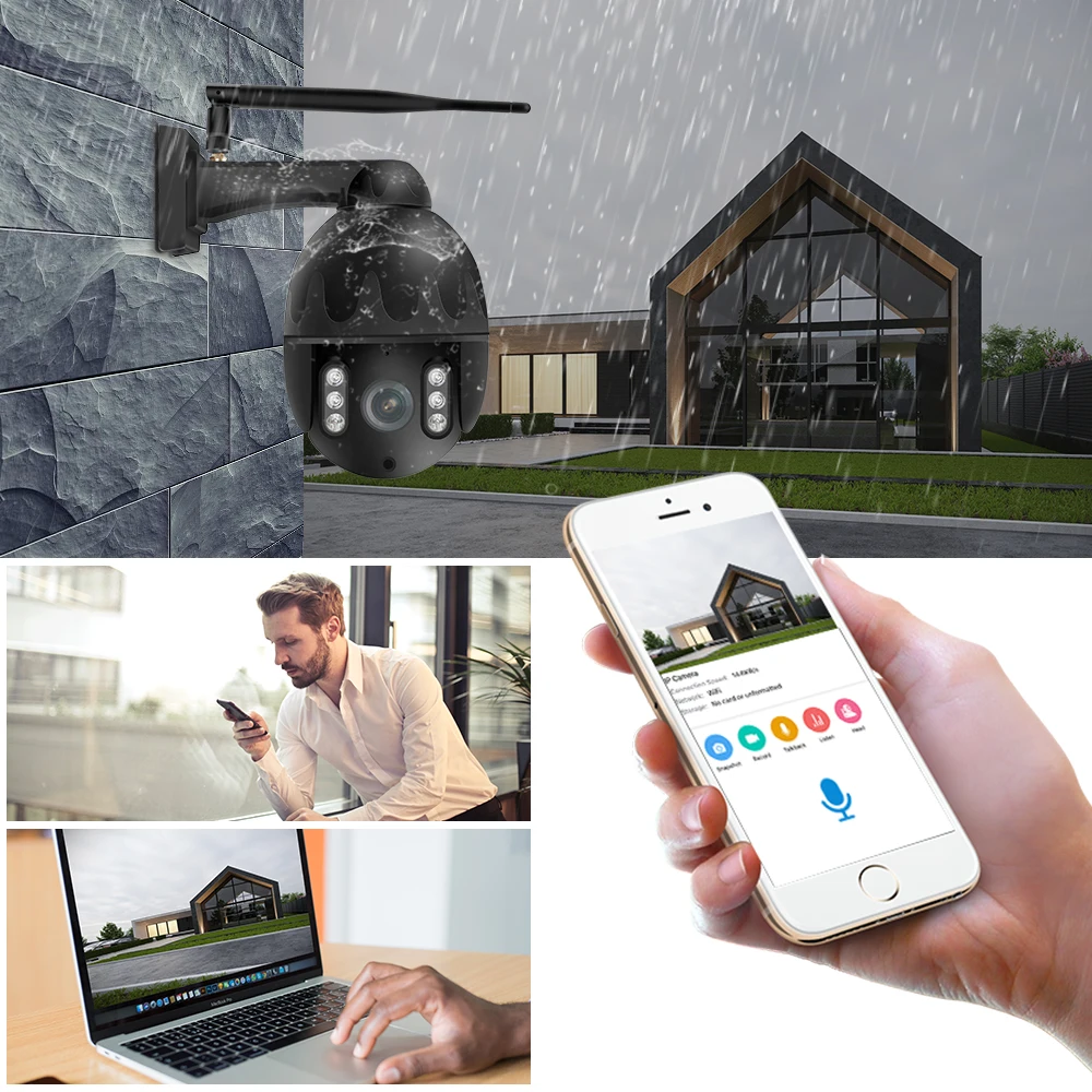 IP камера Vstarcam 1080P с 4 кратным увеличением Wi Fi IP66 водонепроницаемая|Камеры