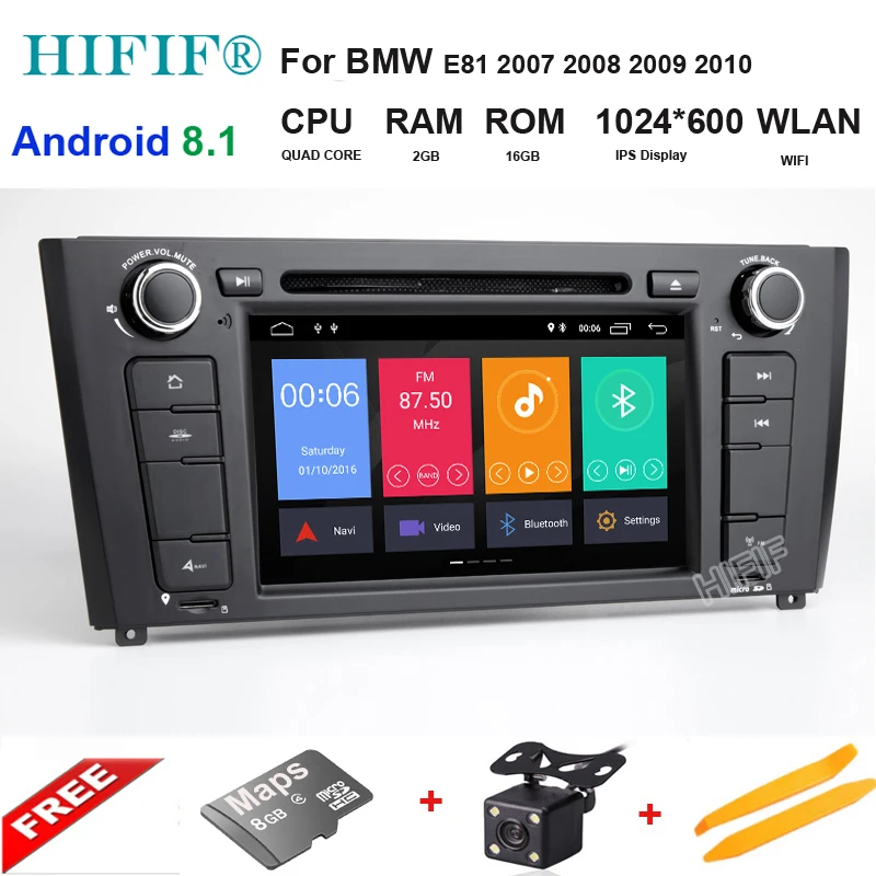 Top HIFIF Android 8.1CAR DVD player FOR BMW 1 SERIES E81 E82 E83 E87 E88 2004-2012 car audio stereo Multimedia GPS 8Core 4GB+32GB 0