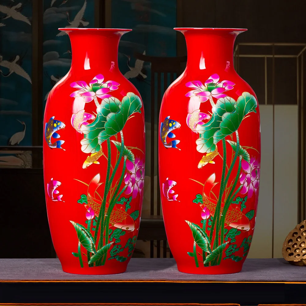 

Flower Vase Decoration living room flower arrangement ceramic large size wedding bedroom decorationTV cabinet vase furnishings