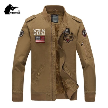 

Winter Men's Fleece Jacket Coat Male Military Thicken Cotton Air Force Casual Jacket Men Brand Clothing Outwear 4XL BY2502