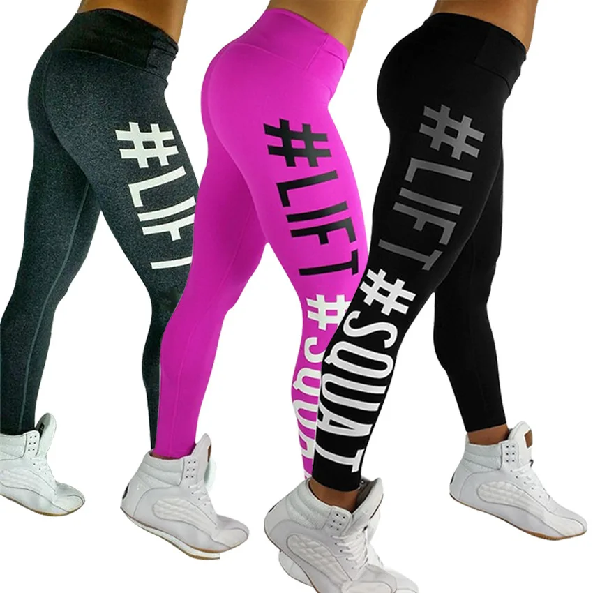 Letters LIFT Squat printing yoga pants women's activewear Bottom